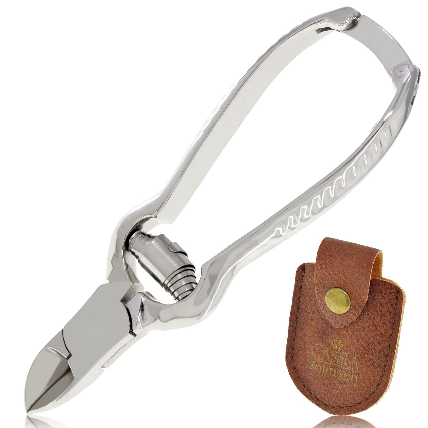 Camila Solingen CS13 Large Heavy Duty Toe Nail Clipper for Thick Toenails, Manicure & Pedicure, Double Barrel Spring. Super Sharp Trimmer Curved Beauty & Personal Care Camila Solingen