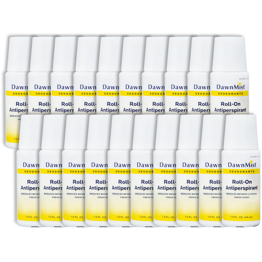 Dukal RD15 DawnMist Roll on Antiperspirant & Deodorant, Fresh Scent, Travel Size, 1.5oz, 20 pack Beauty and Personal Care DawnMist