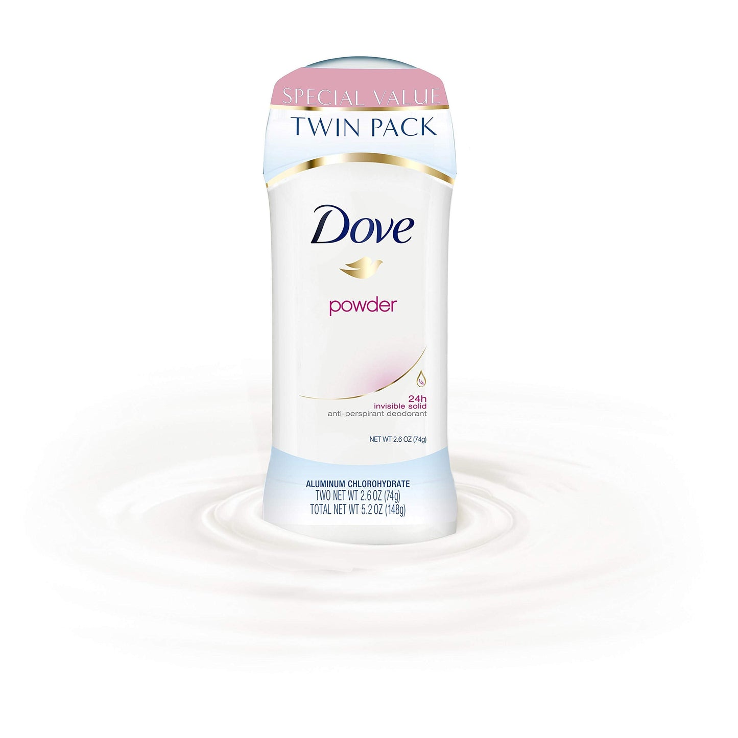Dove Anti-Perspirant Deodorant Invisible Solid, Powder, Twin Pack 5.20 oz (Pack of 2) Beauty and Personal Care Dove
