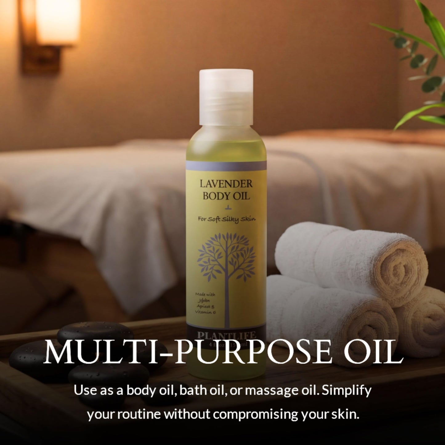 Plantlife Lavender Body Oil - Moisturizing Natural Body Oil for All Skin Types - Nourishing Dry Skin and Making It Feel Soft and Silky for Women & Men Beauty and Personal Care Plantlife