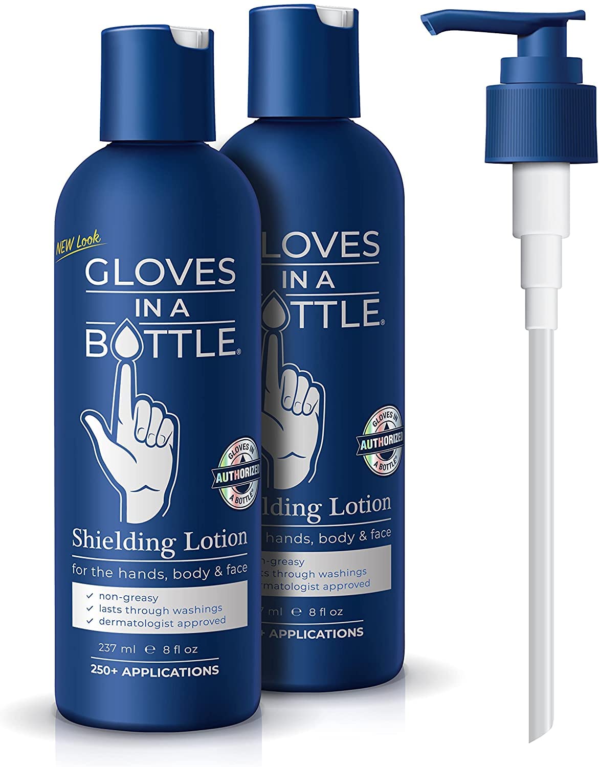 Gloves In A Bottle Shielding Lotion With Dispenser, 8 Oz (Pack of 2) Beauty & Personal Care GLOVES IN A BOTTLE