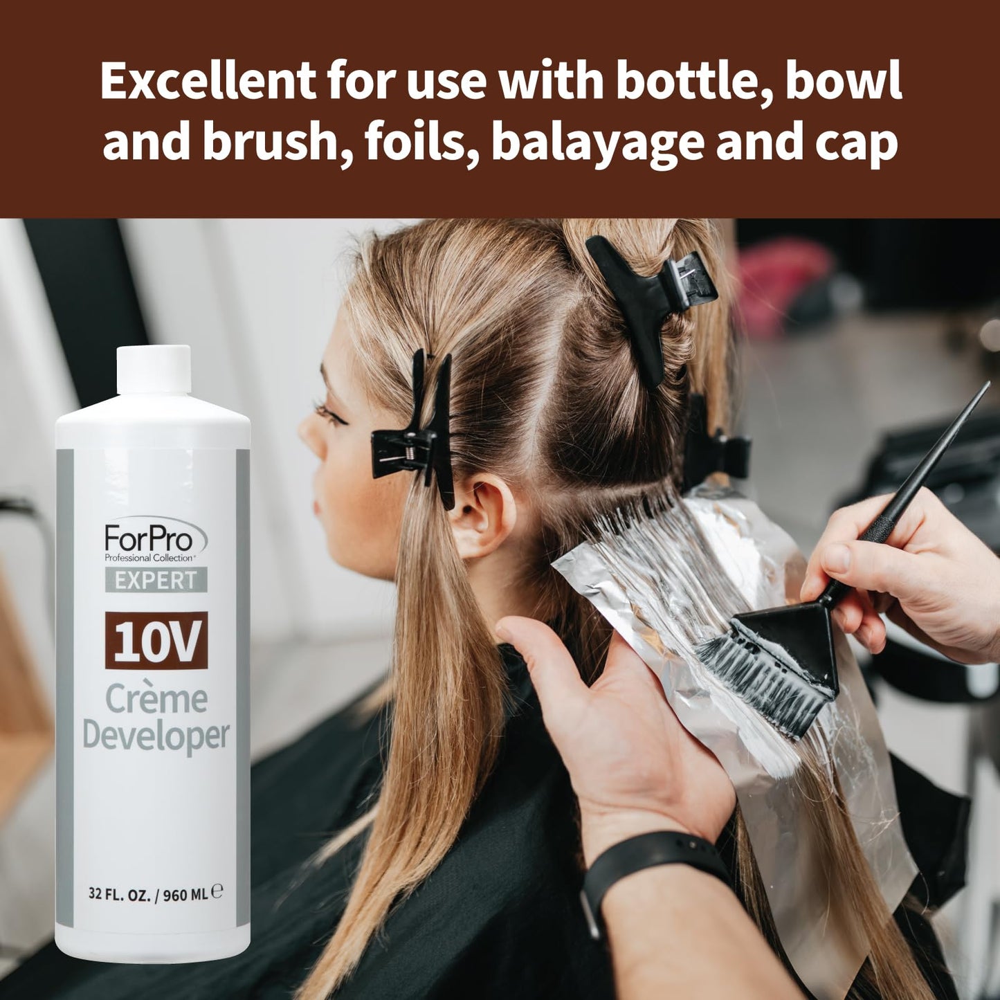 ForPro Expert 10 Volume Crème Developer, 32 Fl Oz - for Hair Lightening, Gray Coverage & Color Deposit with Minimum Lift Beauty & Personal Care ForPro Professional Collection