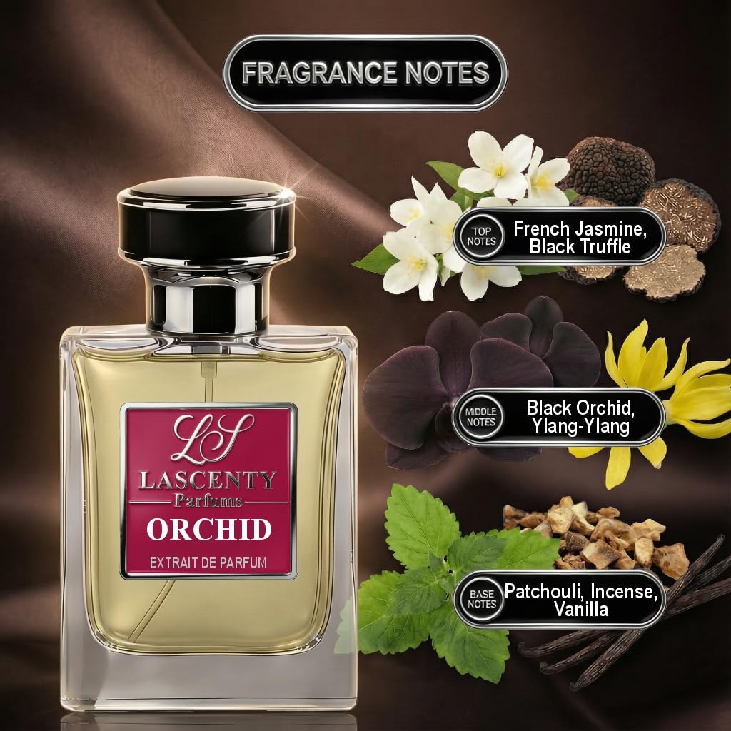 LaScenty ORCHID Inspired by Black Orchid, Deep Floral Amber Perfume for Women, Long Lasting Intense Fragrance with Strong High Projection, 50 ml EDP Beauty & Personal Care LaScenty