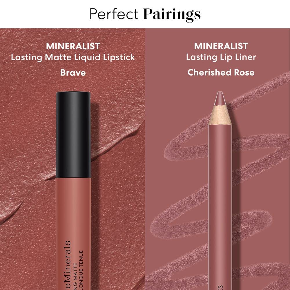 bareMinerals Mineralist Lasting Lip Liner, Creamy Pigmented Lip Pencil Liner, Natural Ingredients, All-Day Wear, Vegan Beauty & Personal Care bareMinerals
