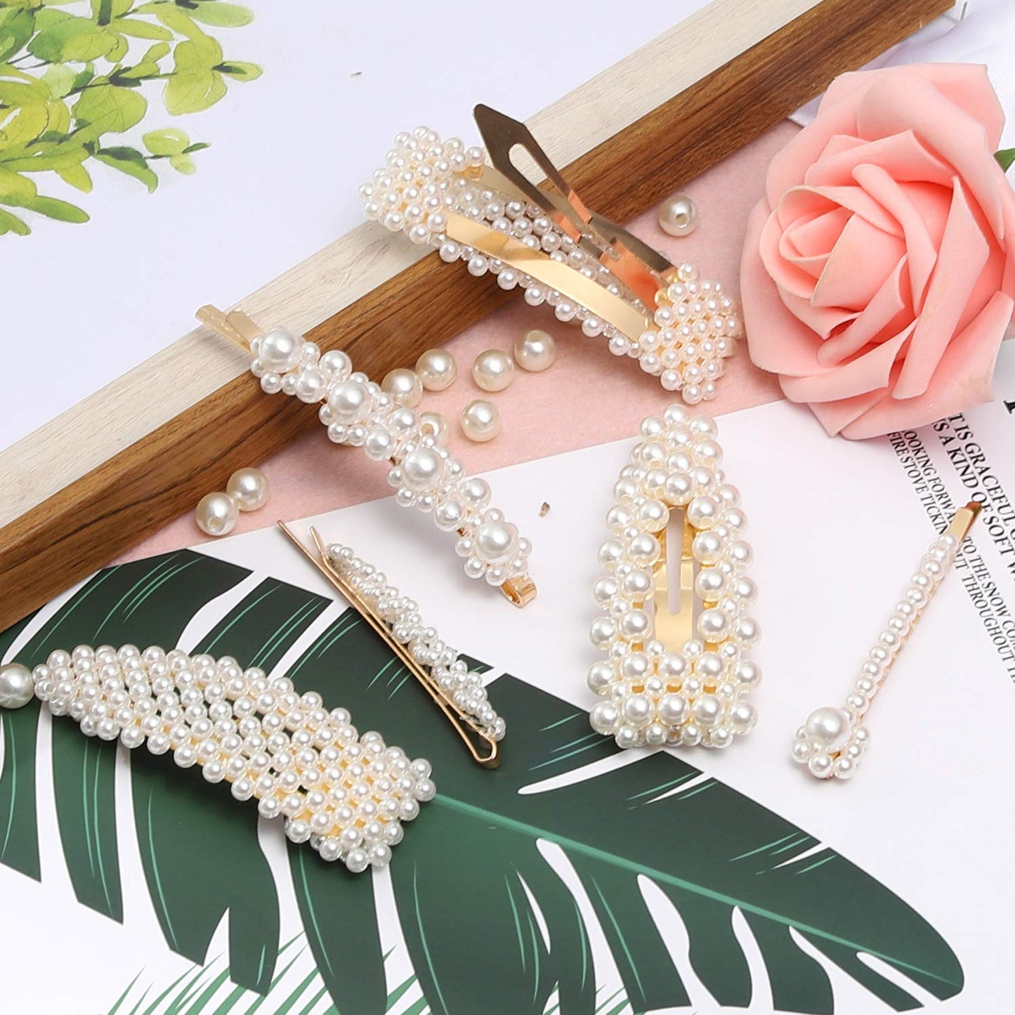 laxizar 18 Pcs Pearl Hair Clips Large Hair Clips Barrette Hair for Women Girls Fashion Hair Accessories Beauty & Personal Care LAXIZAR