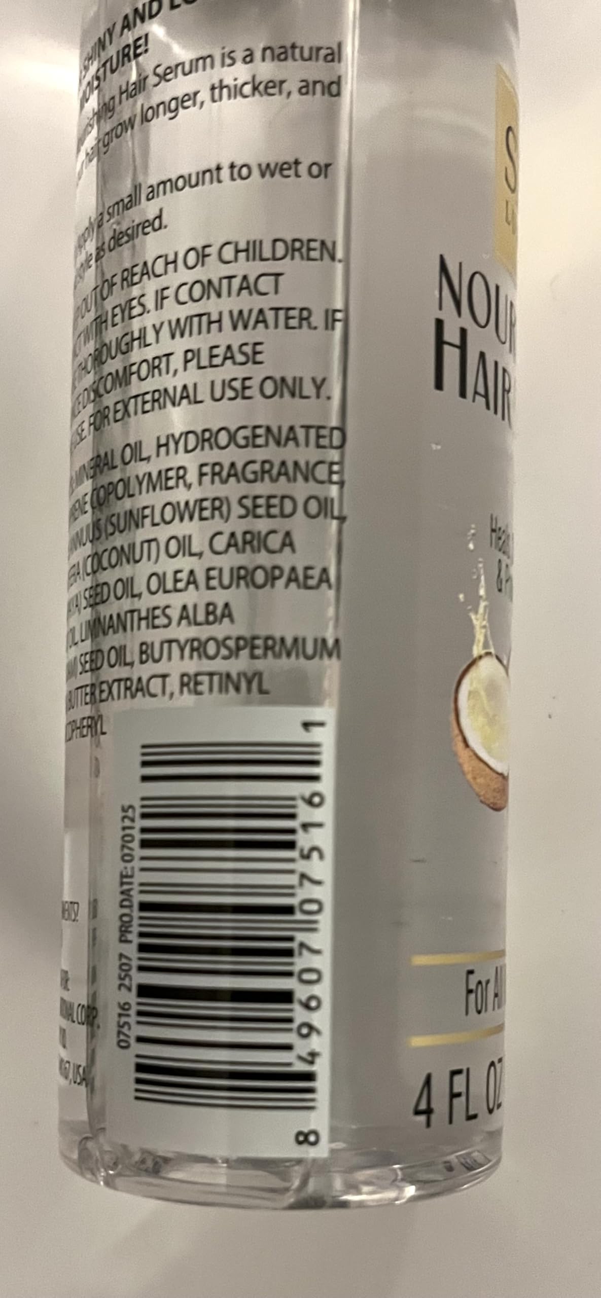 Spa Luxury nourishing hair serum coconut oil Beauty & Personal Care Spa Luxury