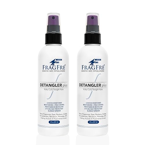 FRAGFRE Detangler plus Styling Hair Spray 8 oz (2-Pack Gift Set) - Heat Protectant and Blowout Spray - Leave in Conditioner for Sensitive Skin Beauty & Personal Care FRAGFRE