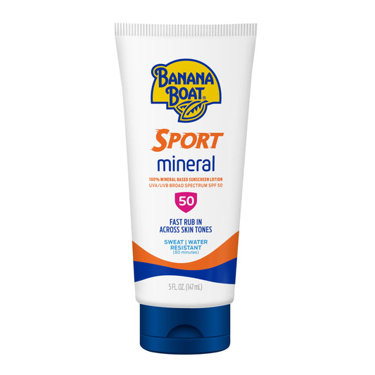 Banana Boat Sport Mineral Sunscreen SPF 50 Lotion, 5Fl Oz | Zinc Oxide Sunscreen Lotion, SPF 50 Sunblock, 5Fl Oz Beauty & Personal Care Banana Boat