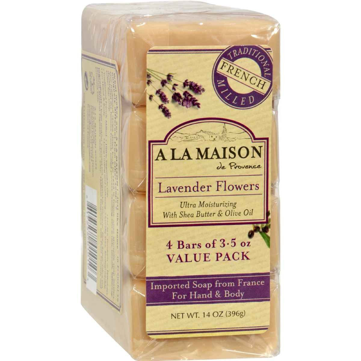 A La Maison 1015718 A La Maison Bar Soap - Lavender Flower - Value 4 Pack Beauty & Personal Care A LA MAISON