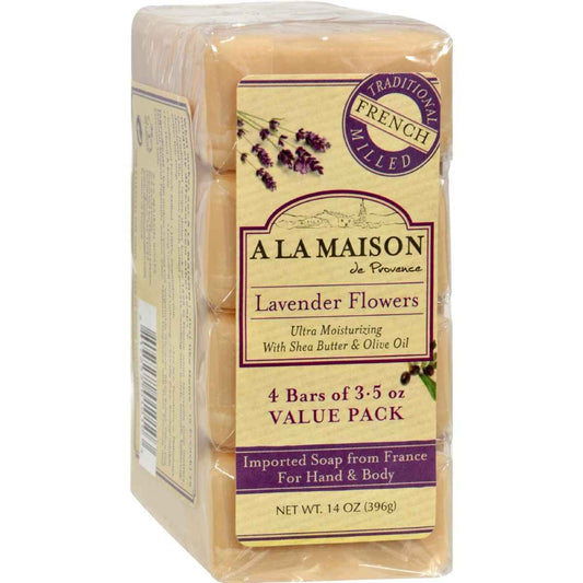 A La Maison 1015718 A La Maison Bar Soap - Lavender Flower - Value 4 Pack Beauty & Personal Care A LA MAISON