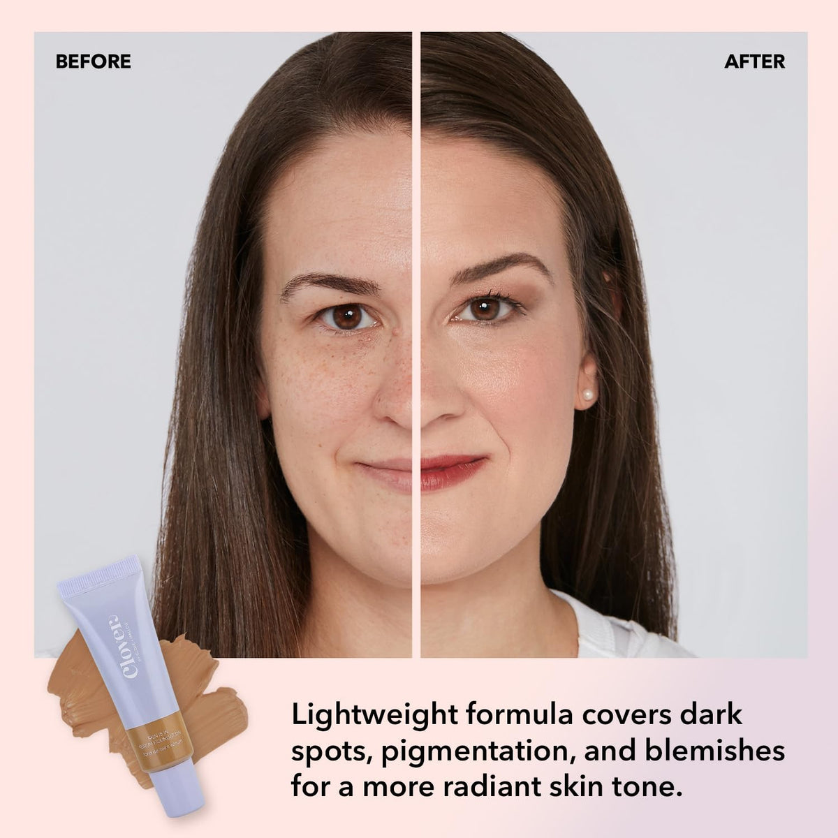 Clover Skin Is In Serum Foundation | Hydrating Face Serum, Lightweight Foundation, Cruelty-Free & Vegan | With Squalane And Sunflower Seed Wax | 30 ml