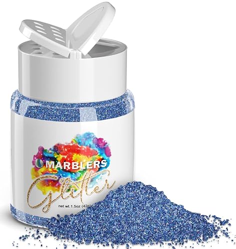 MARBLERS Holographic Glitter [Holo Denim] 1.5oz (42g) | Fine | Non-Toxic, Vegan, Cruelty-Free | Face, Body, Eyeshadow, Hair, Festival, Party Makeup | Beauty & Personal Care MARBLERS