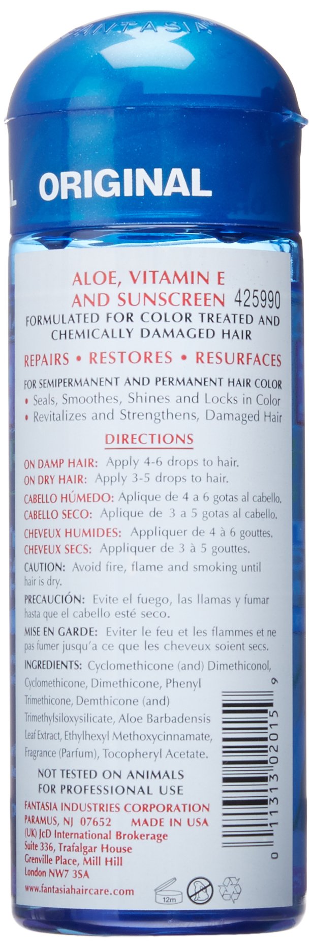 Fantasia Serum 6 Ounce Free For Color/Chem TreatmentHair (177ml) Beauty & Personal Care Fantasia