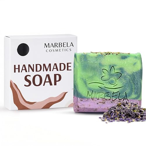 Marbela Cosmetics Handmade Soap Bar - Made in USA, Vegan Friendly, Palm Oil Free, Natural Bar Soap - Face & Body Soap for Daily Skin Care Beauty & Personal Care Marbela