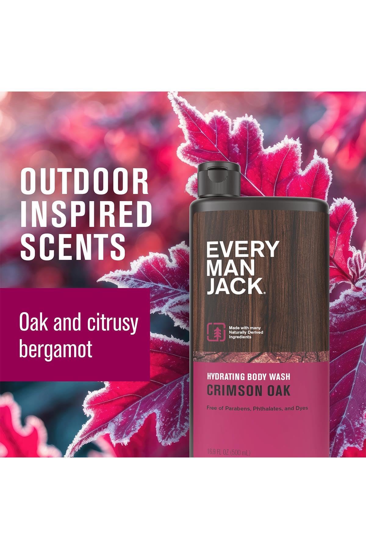 EVERY MAN JACK Crimson Oak Body Wash, 16.9 FZ Beauty & Personal Care Every Man Jack
