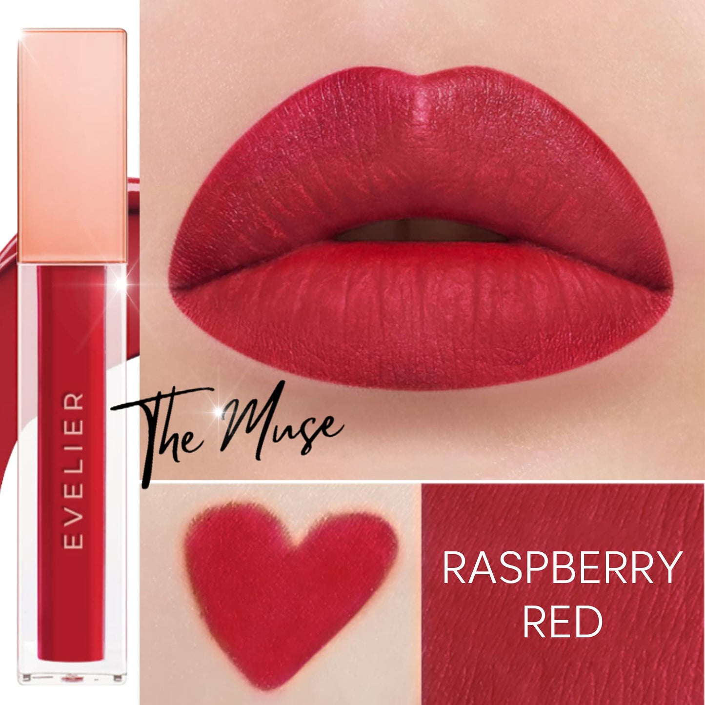 EVELIER Luxury Line: MUSE - Moisturizing Smooth Creamy Fruity Colors Lipstick Lipgloss - For Sexy Lips, Highly Pigmented, Instant Shine Lip Gloss Beauty & Personal Care EVELIER