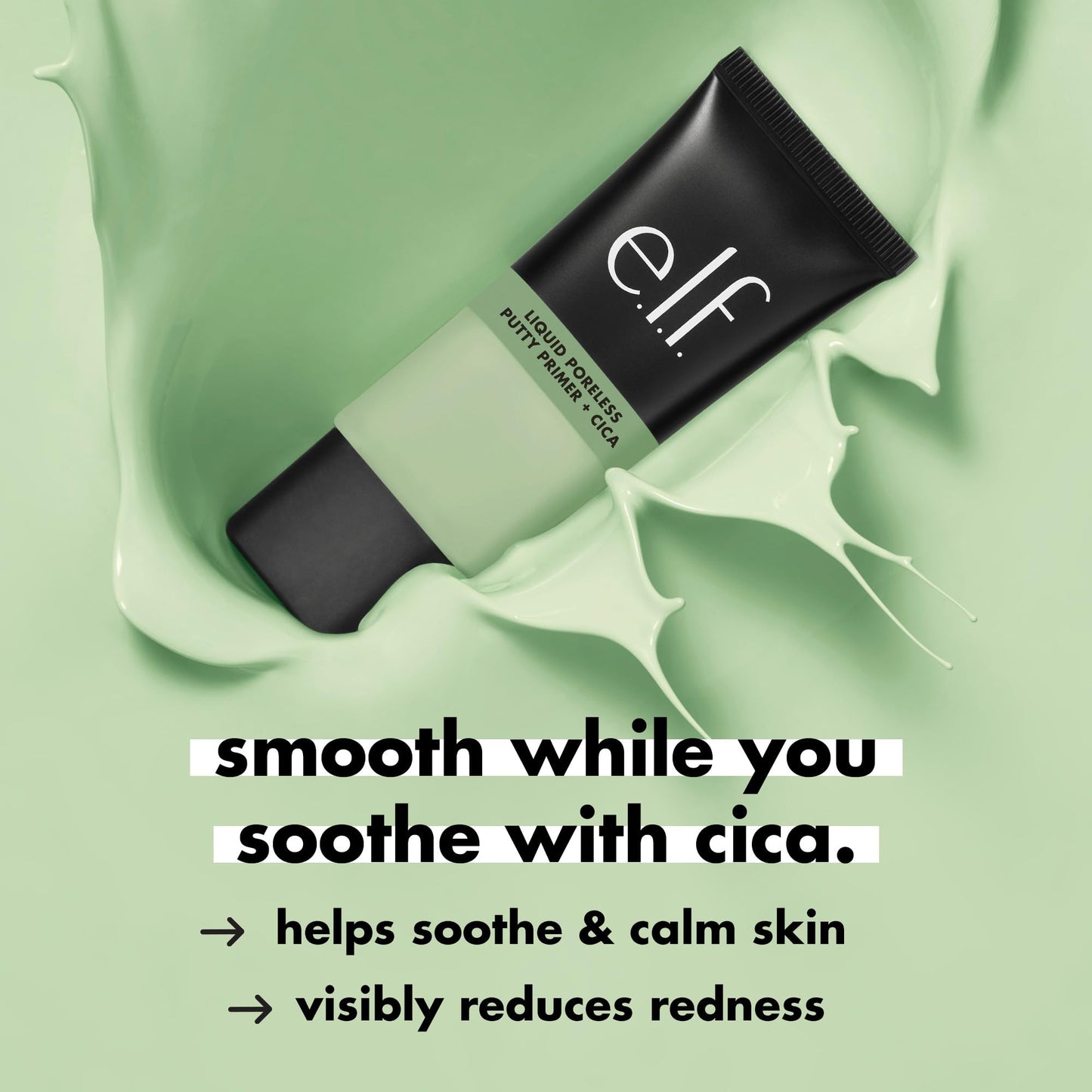 e.l.f. Liquid Poreless Putty Primer + Cica, Face Primer For Gripping Makeup, Visibly Reducing Redness & Soothing Skin, Vegan Beauty & Personal Care e.l.f.