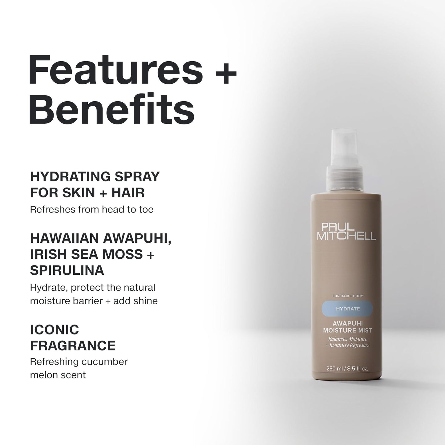 Paul Mitchell Awapuhi Moisture Mist, Hydrating Spray For Hair + Skin 8.5 Fl Oz (Pack of 1) Beauty & Personal Care Paul Mitchell