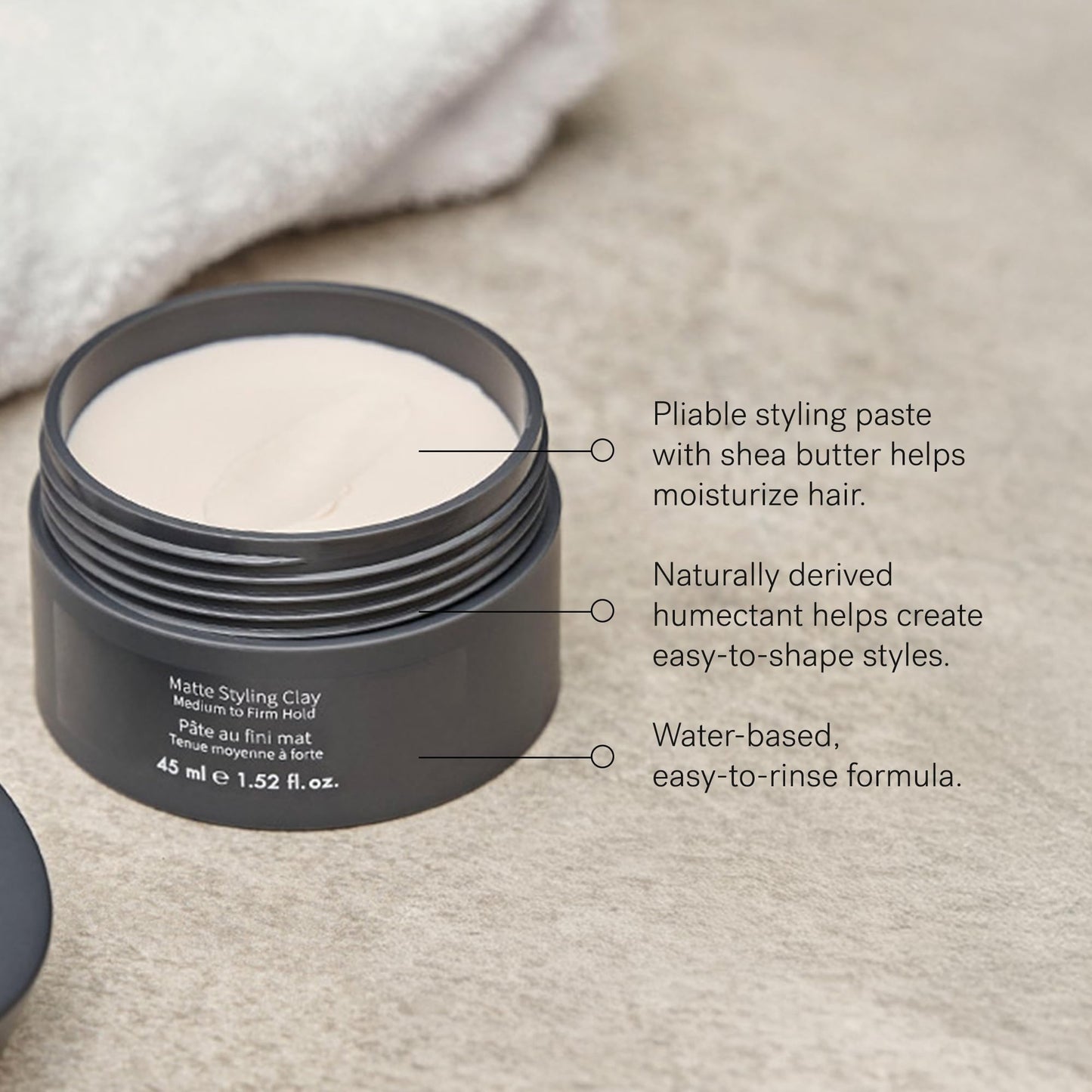 MONAT Matte Styling Clay for Men - Water and Clay-Based Hair Paste to Create Thicker-Looking Hair, Easy-to-Shape Net Wt. 45 ml / 1.52 fl. oz. Beauty & Personal Care MONAT