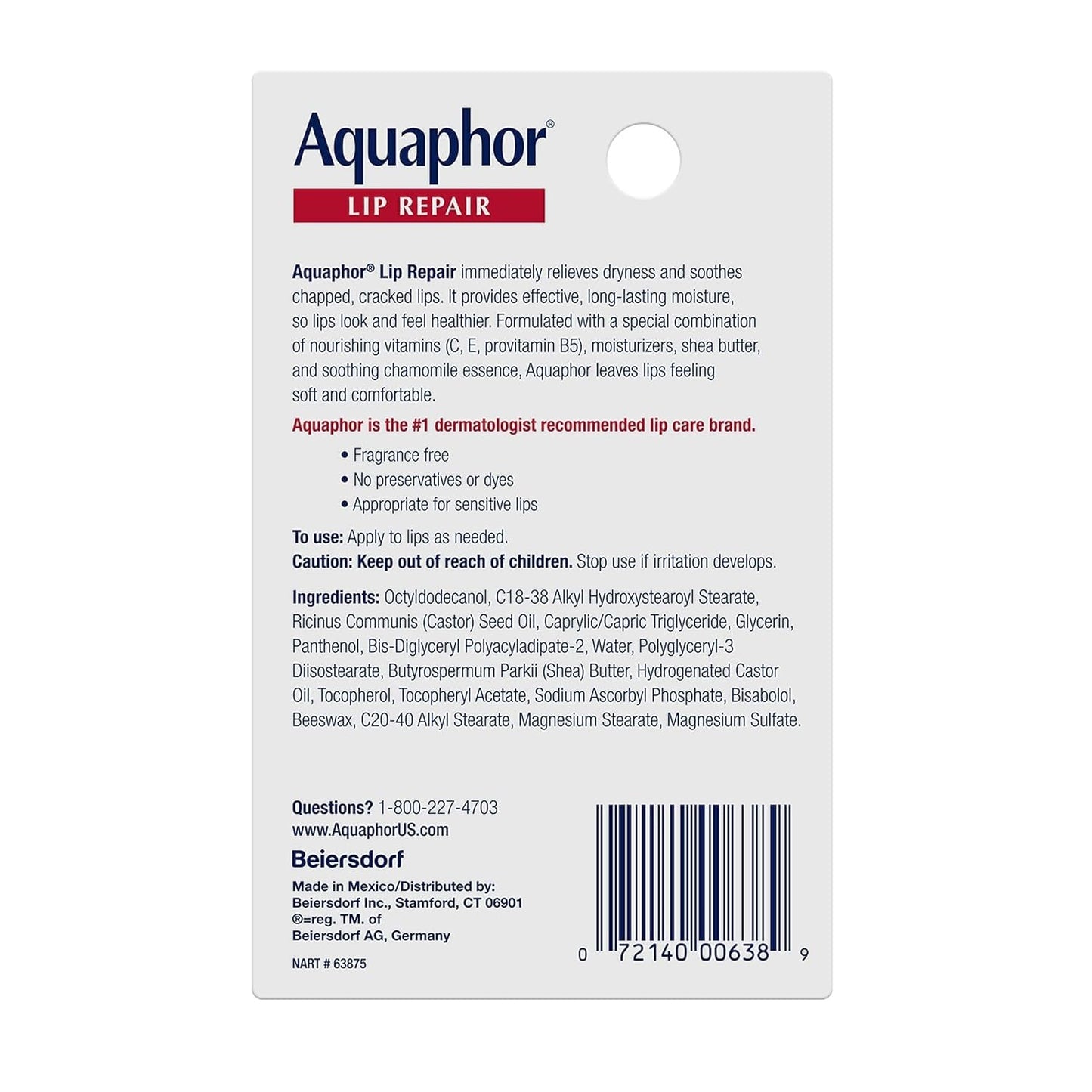 Aquaphor Lip Repair 0.35 oz (Pack of 4) Beauty & Personal Care Aquaphor