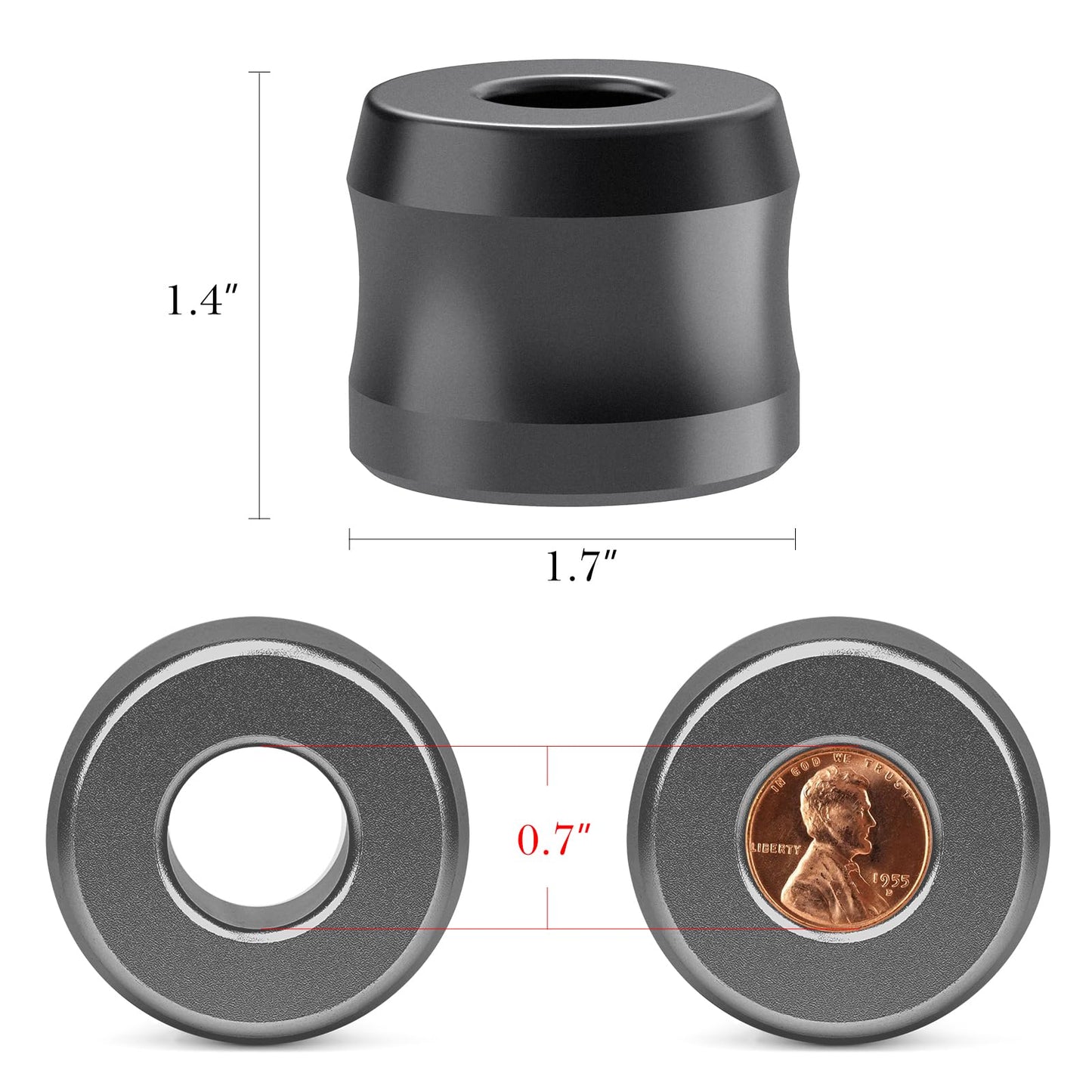 Linkidea 2 Pack Safety Razor Stand, Opening Dia 0.7" (18.5mm) Men Shaving Stand for Bathroom Countertop Compatible with Gillette SkinGuard (Dark Grey) Beauty and Personal Care Linkidea