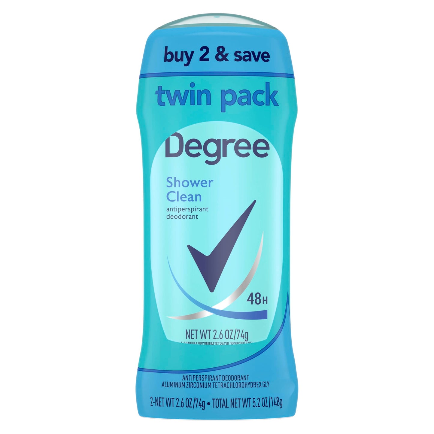 Degree Antiperspirant Deodorant Twin Pack Shower Clean 48-Hour Sweat and Odor Protection Antiperspirant for Women 2.6 oz Beauty and Personal Care Degree