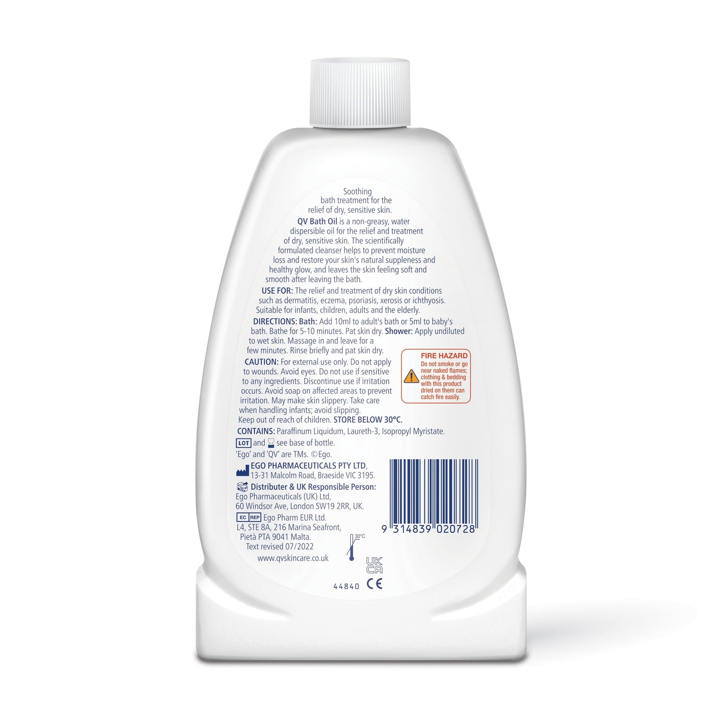 QV Bath Oil 250ml Beauty and Personal Care QV