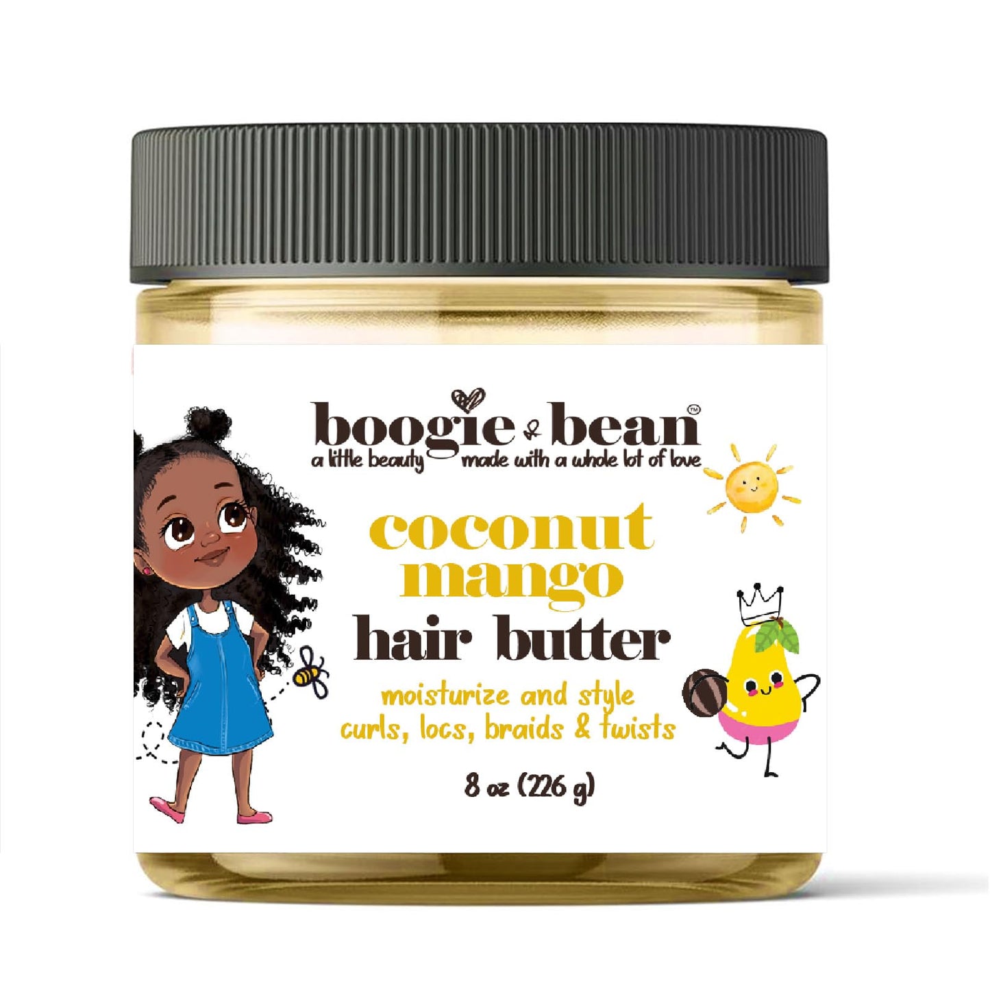Boogie and Bean Hair Styling Creme or Pomade for Thick and Curly Hair Kids with Locs, Curls, Twists & Braids, Made with Natural Oils like Coconut Beauty & Personal Care Boogie and Bean