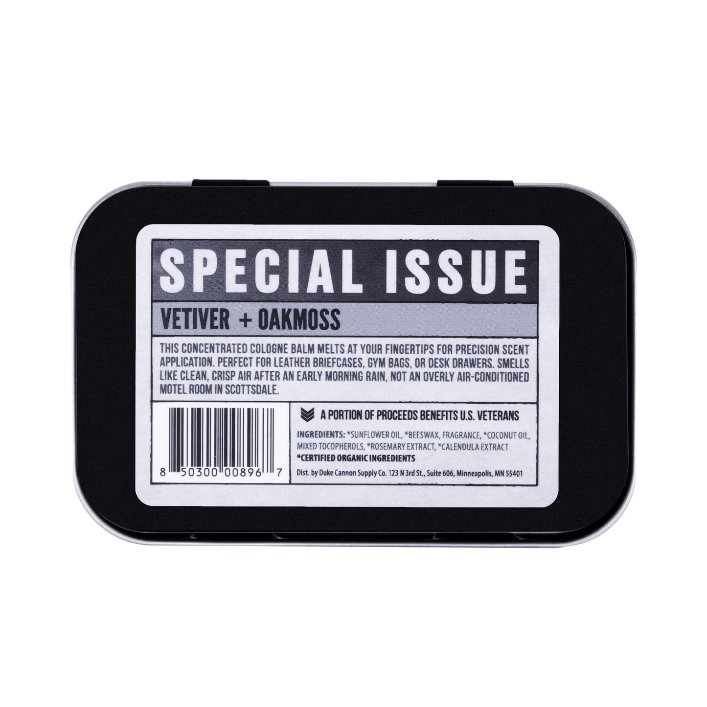 Duke Cannon Supply Co. Solid Cologne for Men Special Issue Vetiver and Oakmoss (Fresh Air, Sandalwood) - Concentrated Balm, Travel-Friendly Tin, 1.5 Beauty & Personal Care Duke Cannon Supply Co.