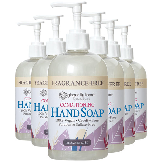 Ginger Lily Farms Botanicals All-Purpose Liquid Hand Soap, 100% Vegan & Cruelty-Free, Fragrance-Free, 12 fl oz (Pack of 6) Beauty & Personal Care Ginger Lily Farms