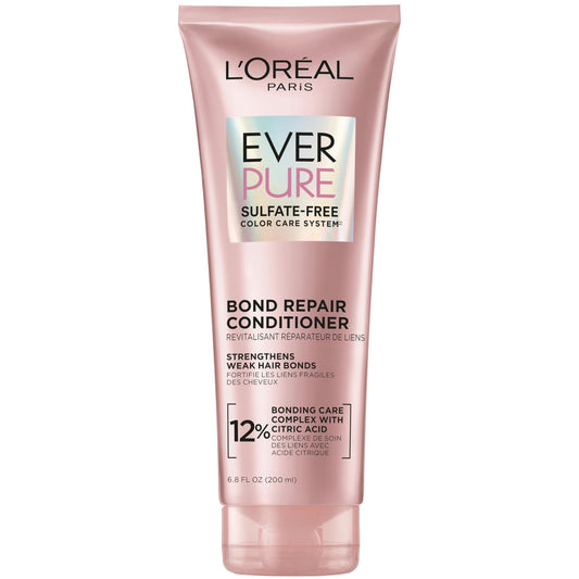 L'Oreal Paris Bonding Conditioner for Color Treated Hair, Strengthen and Repairs Weak Hair Bonds, Sulfate Free & Vegan Hair Care, EverPure, 6.8 Fl Oz Beauty & Personal Care L'Oreal Paris