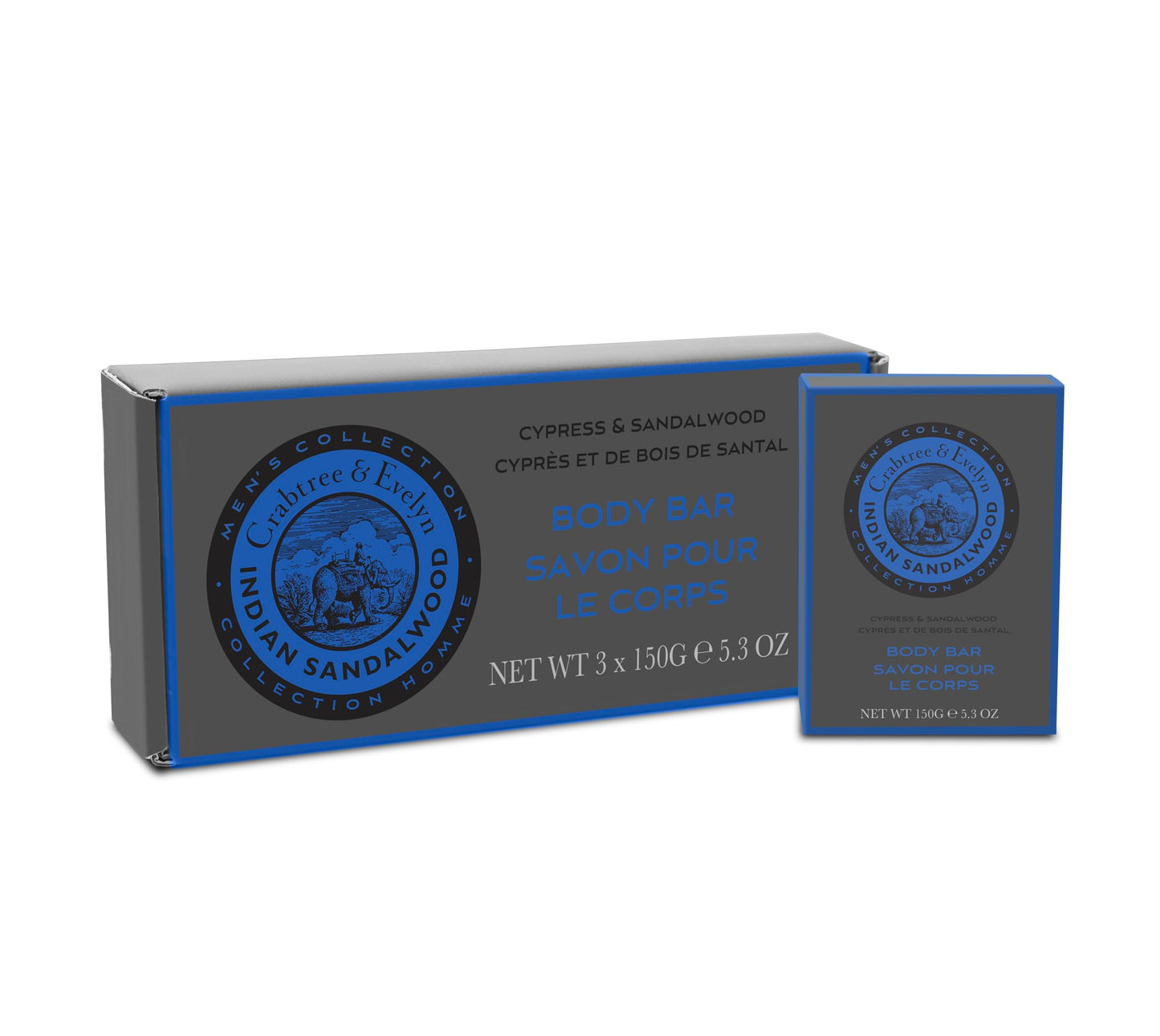Crabtree & Evelyn Indian Sandalwood Body Bar Soap 3x 5.29 oz Beauty & Personal Care Crabtree & Evelyn