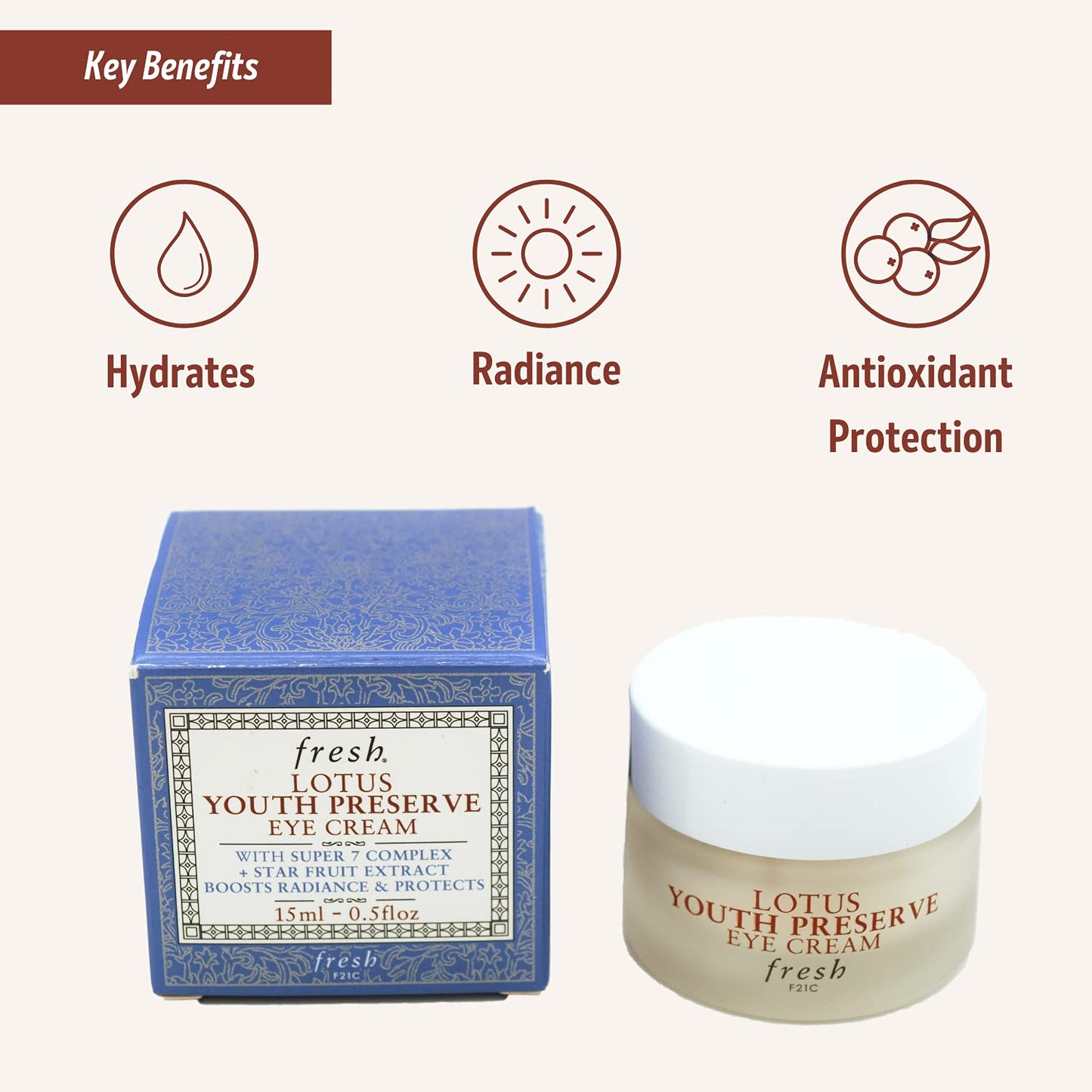 Fresh Fresh lotus youth preserve eye cream, 0.5oz, 0.5 Ounce Beauty & Personal Care Fresh