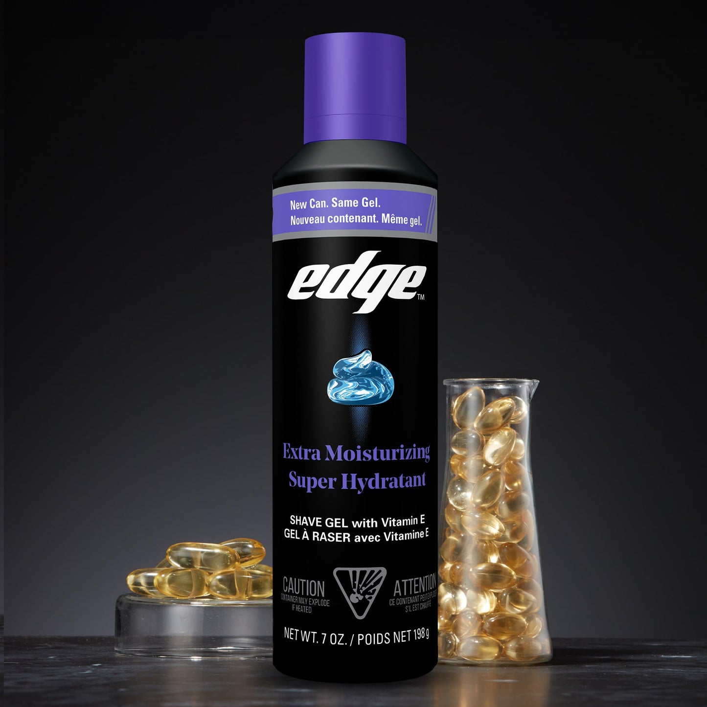 Edge Shaving Gel for Men, Extra Moisturizing with Vitamin E, (6 Pack) - Shave Gel For Men That Moisturizes, Protects and Soothes To Help Reduce Skin Beauty and Personal Care Edge