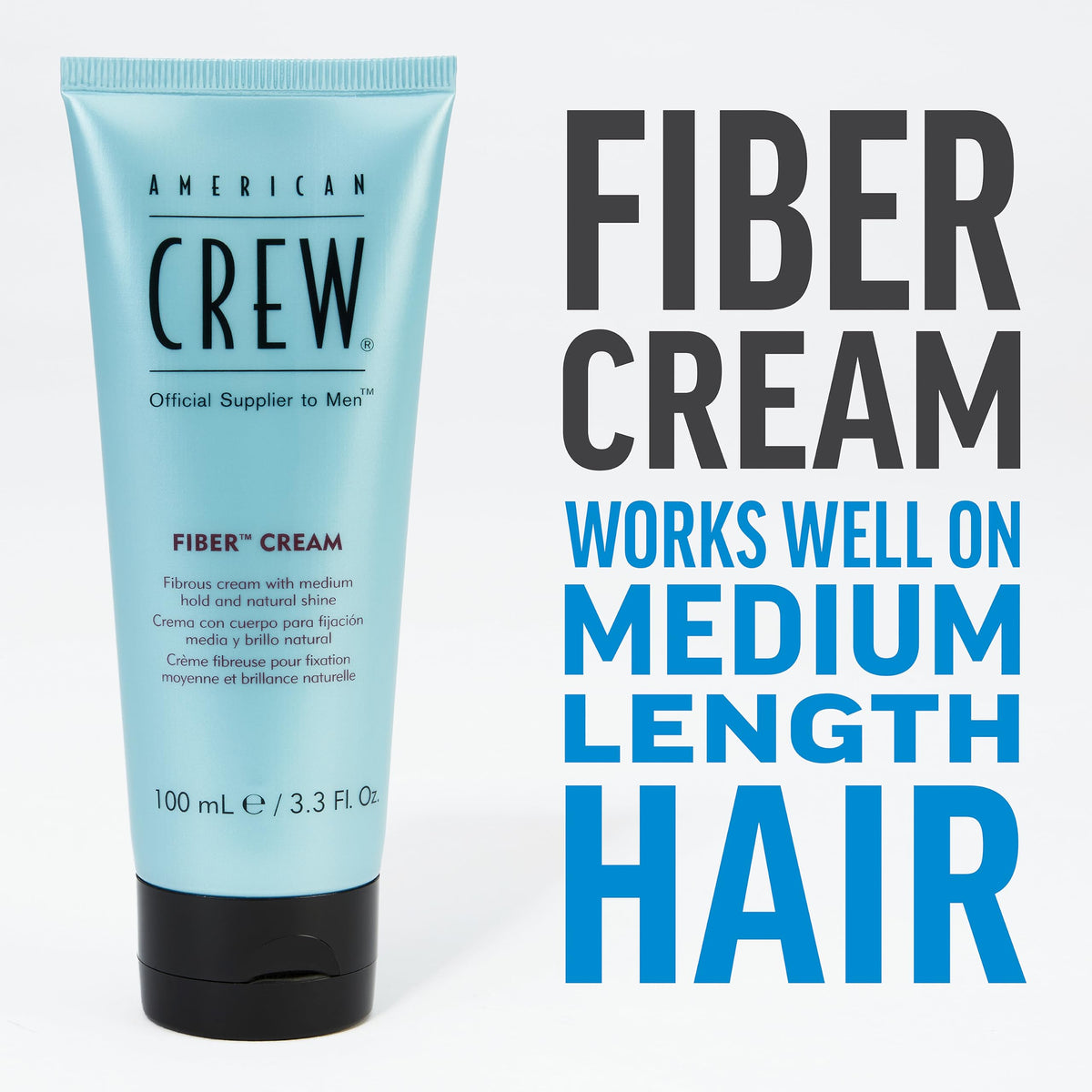 American Crew Men's Fiber Cream, Like Hair Gel with Medium Hold & Natural Shine, Stocking Stuffer for Him, 3.3 Fl Oz Beauty & Personal Care AMERICAN CREW