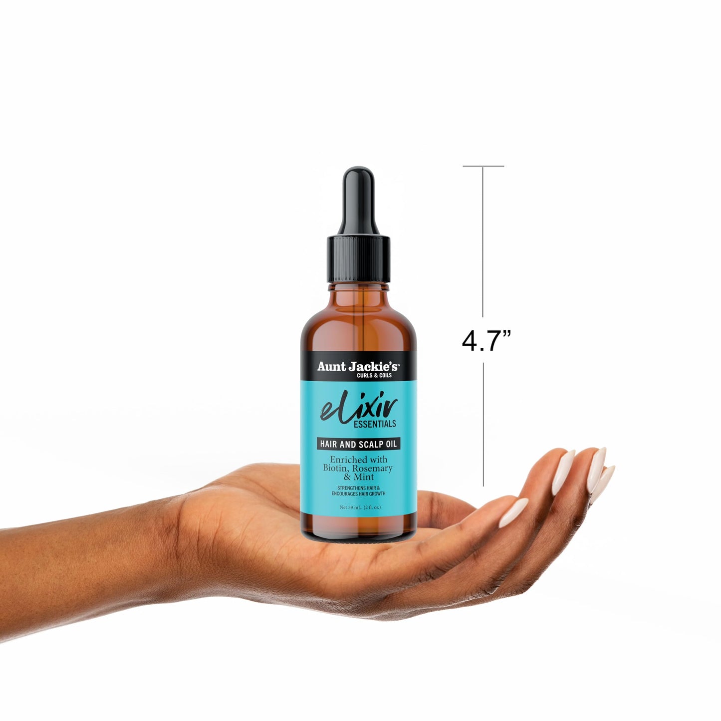 Aunt Jackie's Elixir Essentials Hair & Scalp Oil Enriched with Biotin, Rosemary & Mint, Nourishes, Thickens & Supports Hair Growth, 2 oz Beauty & Personal Care Aunt Jackie's