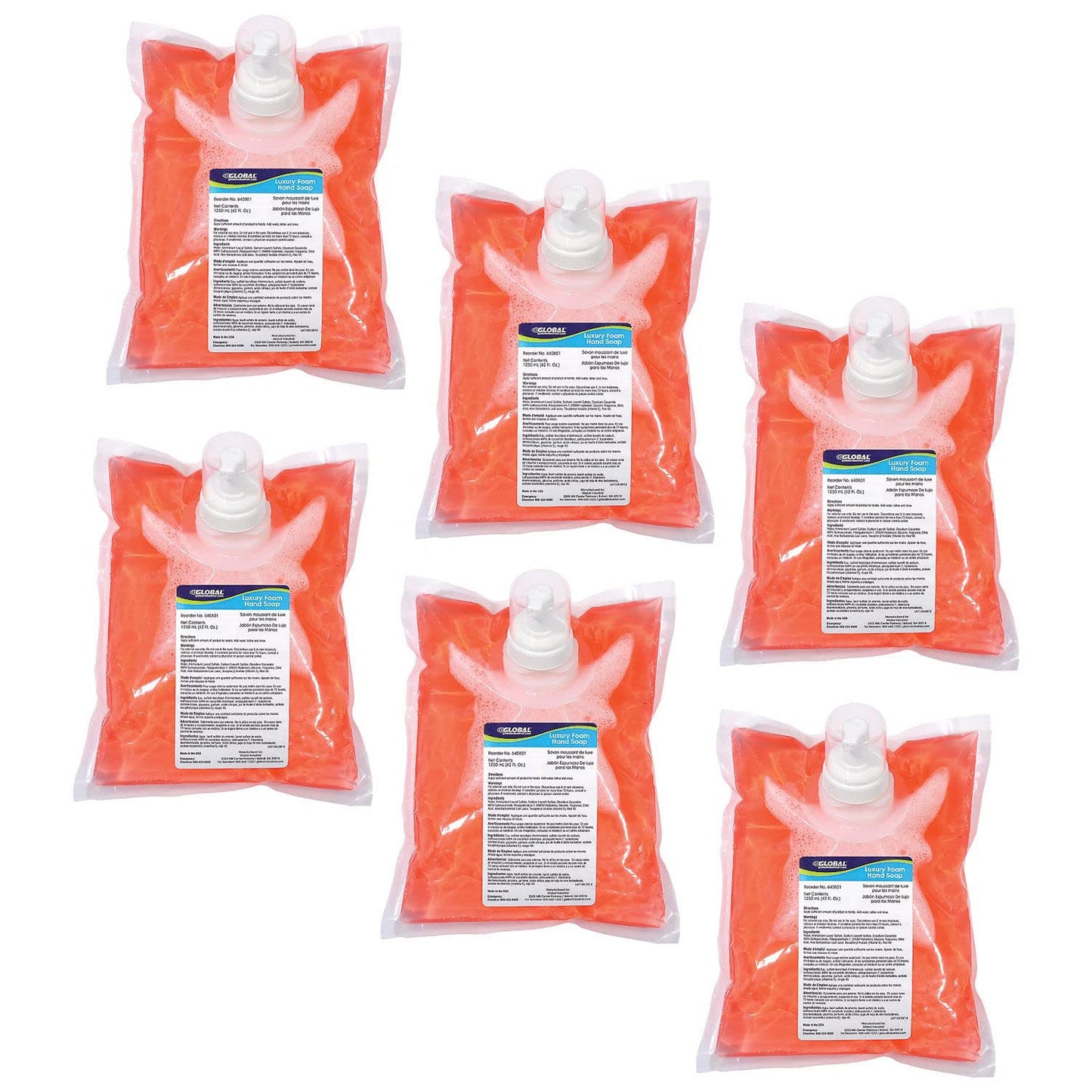 Global Industrial Luxury Foam Hand Soap 1250ml Refill, 6 Refills/Case Beauty & Personal Care Global Industrial