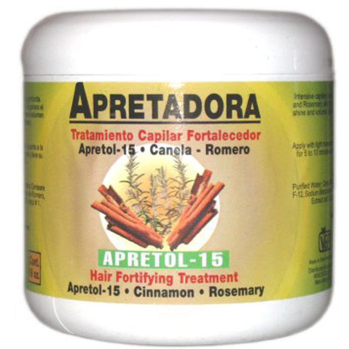Apretadora Alopecil Apretadora Fortifying Capillar Treatment With Apretol Cinnamon 16 Ounce, 16 Ounces