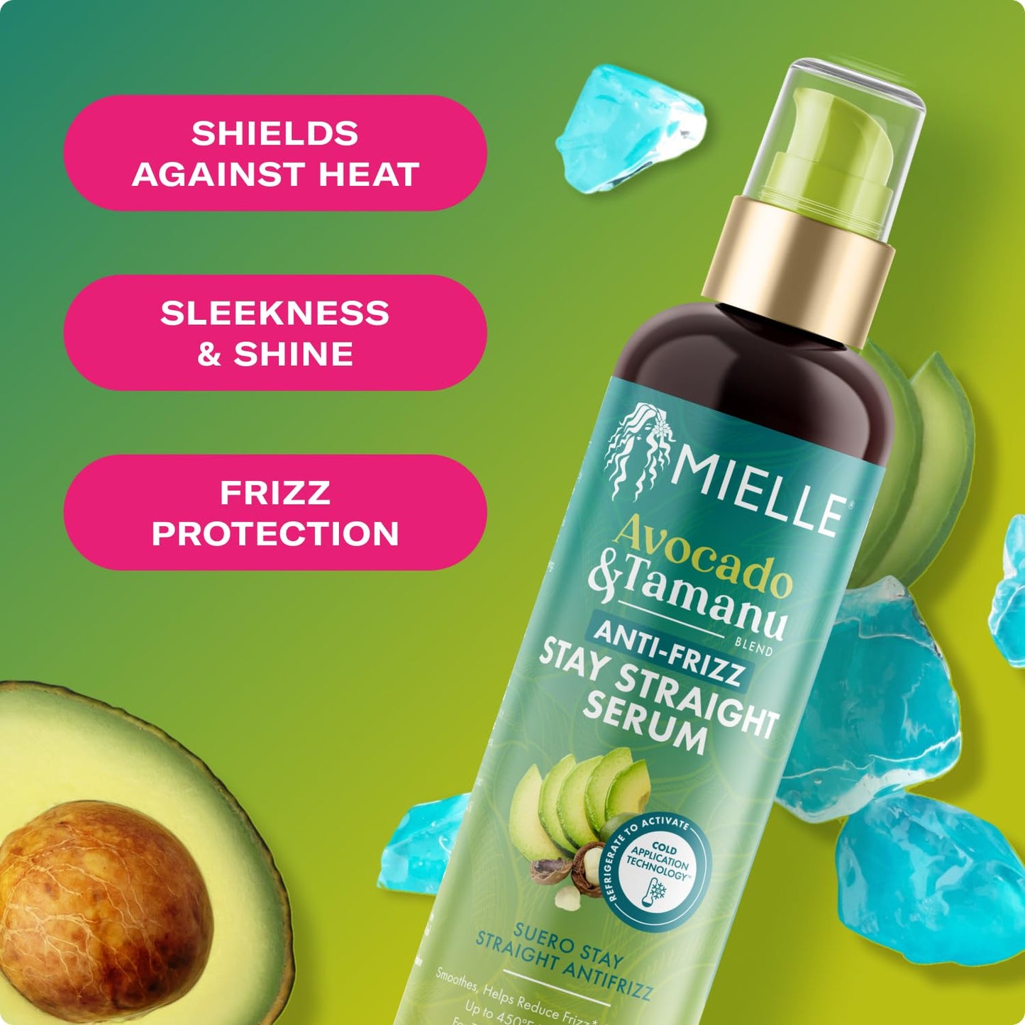 Mielle Avacado & Tamanu Blend Anti-Frizz Stay Straight Serum 6 Fl Oz (Pack of 1) Beauty & Personal Care Mielle Organics