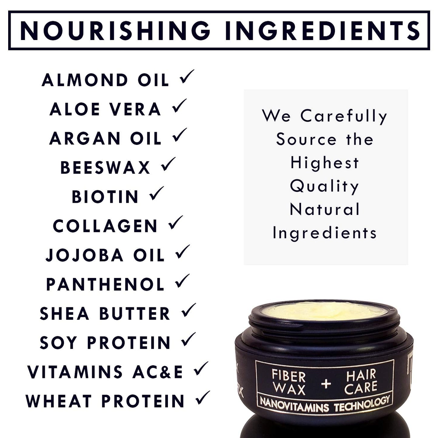 MaxWax Natural Hair Styling Wax With Hair Treatment. Helps Repair, Thicken, Strengthen, Grow and Protect Hair. Natural Ingredients and Vitamins. Matte Beauty & Personal Care MaxWax