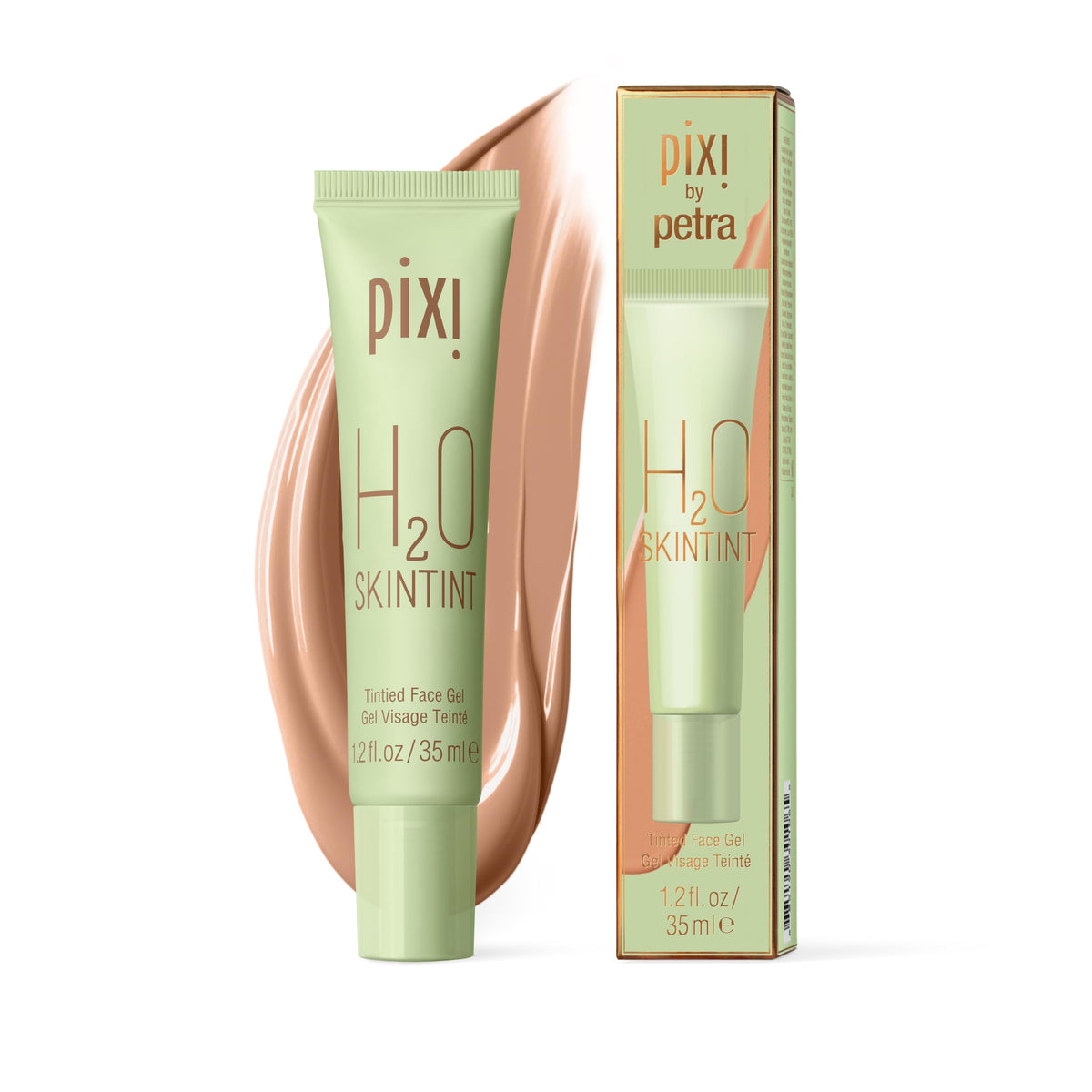 Pixi H2O SkinTint | Tinted Face Gel Moisturizer | Lightweight Hydrating Coverage with Hyaluronic Acid | Evens Skin Tone & Reduces Redness | Oil-Free