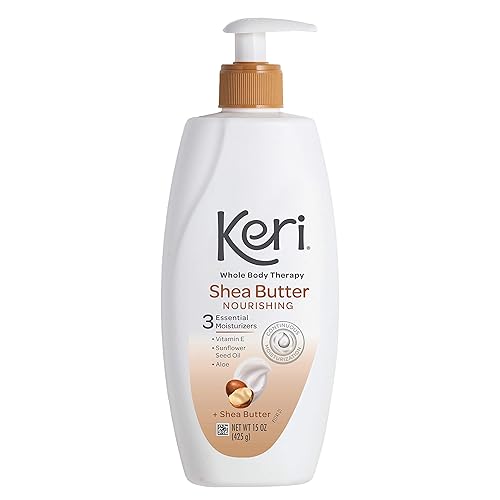Keri Whole Body Therapy Original Shea Butter Lotion, Continuous Moisturization, 3 Essential Moisturizers (Vitamin E, Aloe and Sunflower Seed Oil) 15 Beauty & Personal Care Keri