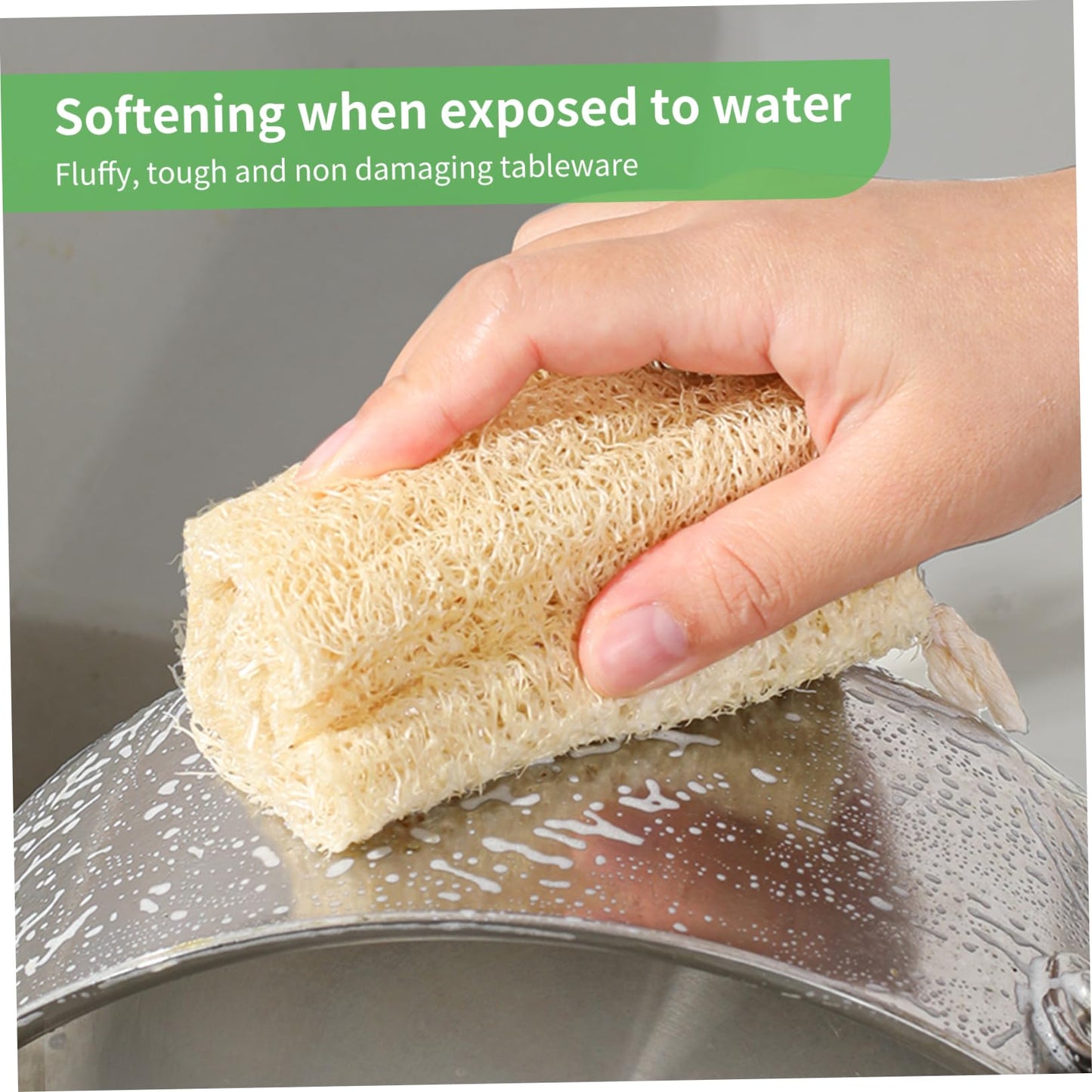 Organic Loofah Sponge, 4pcs Natural Loofah Sponge, Exfoliating Luffa Natural, Body Scrubber For Bathing, Organic for Shower and Kitchen Cleaning Beauty and Personal Care wyjbdwkzs