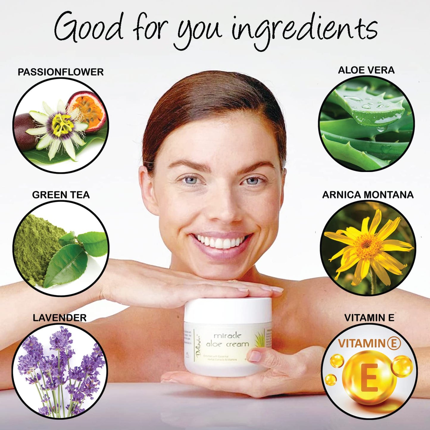 Deluvia Miracle Aloe Cream | Face & Body Moisturizer with Vitamin E & Organic Aloe Vera | Hydrating, Soothing for Dry Skin, Anti-Wrinkle, Acne Scars Beauty & Personal Care DELÚVIA