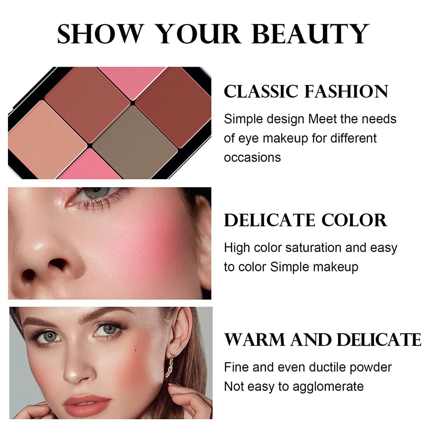 12 Colors Blush Palette,Highlighter Blush Powder Makeup,Long-Wearing,Smudge Proof,Natural-Looking,Blendable Cruelty-Free Matte Finish,Contour Beauty & Personal Care SURORAIN
