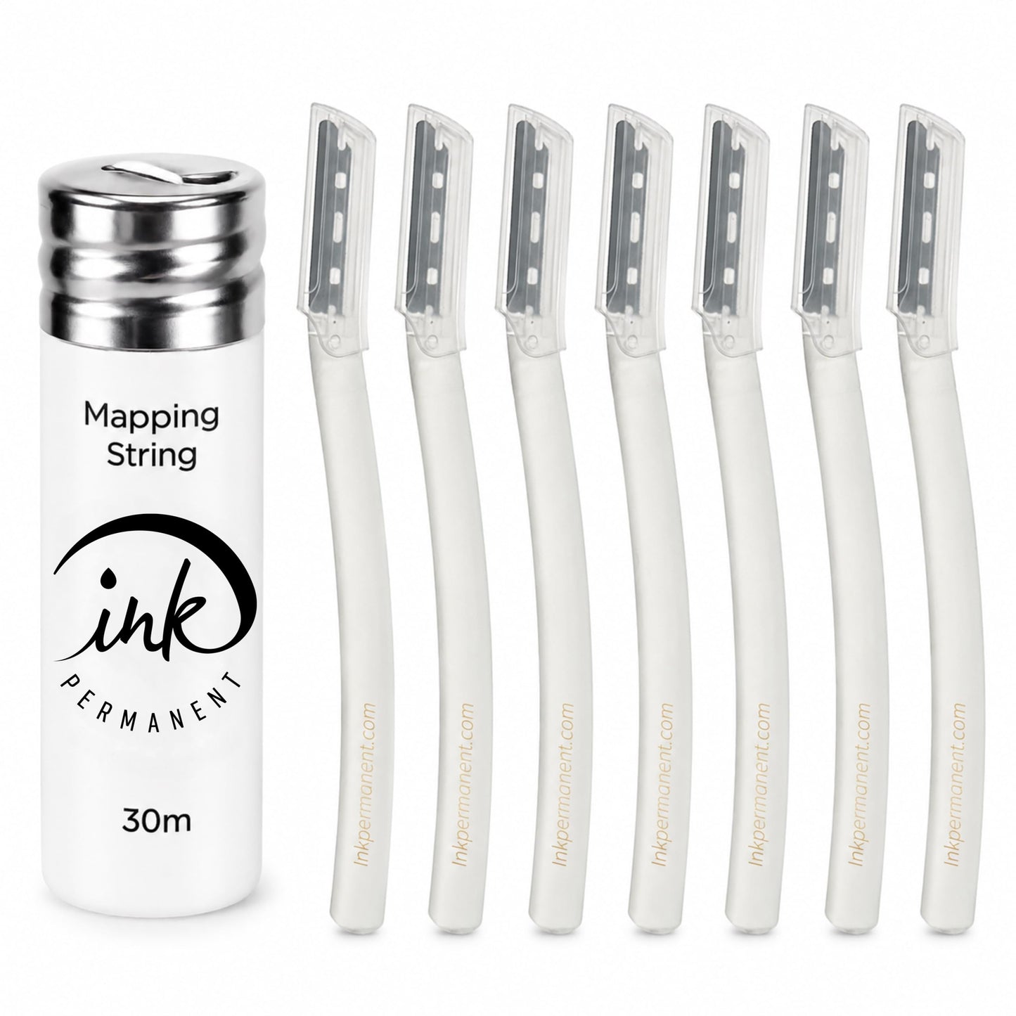 Ink Permanent Face Razors for Women, 7 Brow Razors with Brow Mapping String Beauty and Personal Care Ink Permanent Default Title