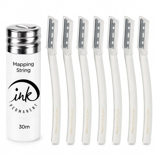 Ink Permanent Face Razors for Women, 7 Brow Razors with Brow Mapping String Beauty and Personal Care Ink Permanent Default Title
