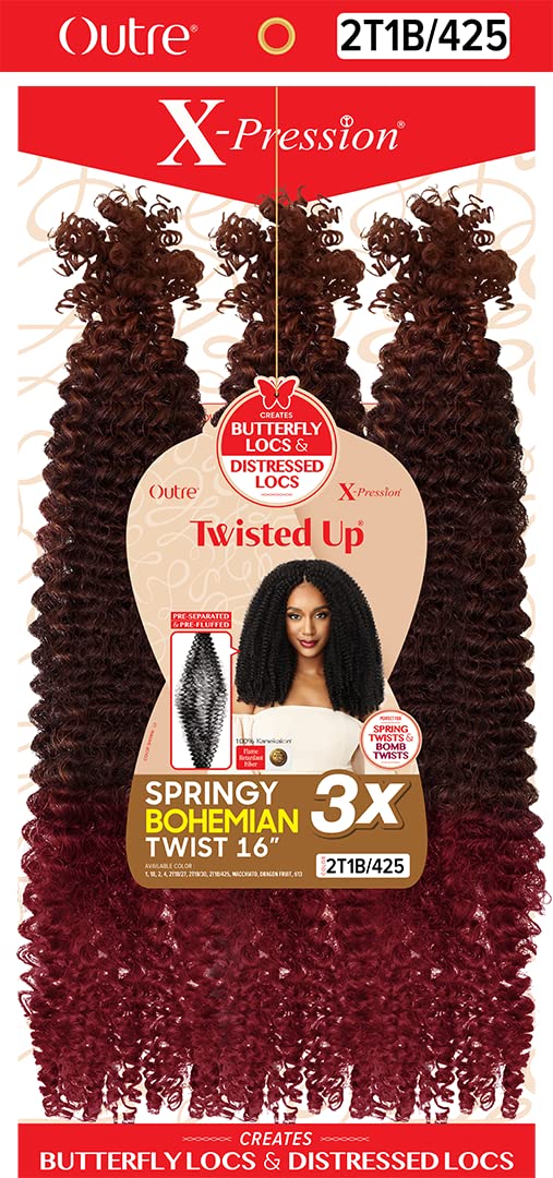 Outre Xpression Twisted Up Springy Bohemian Twist 3X (16", 2T1B/425)