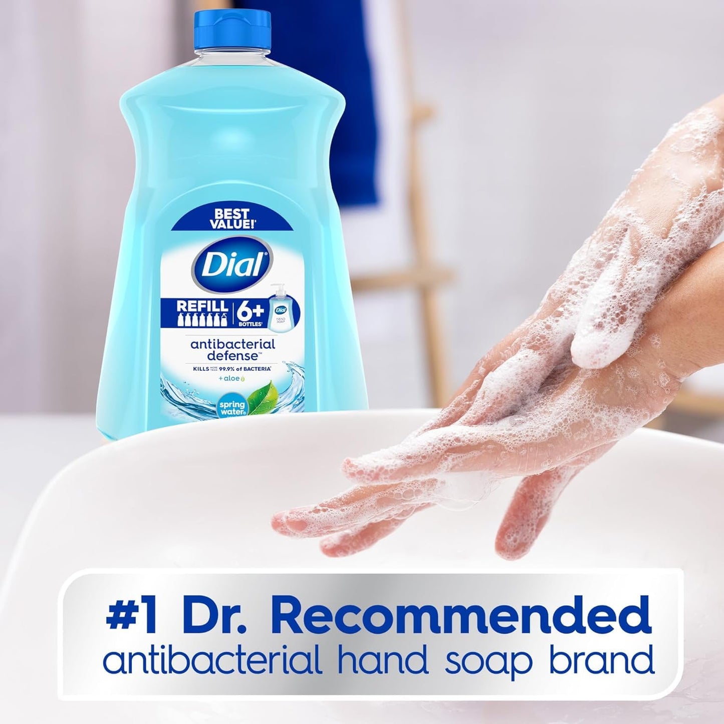 Liquid Hand Soap Refill, Dial Spring Water Hand Wash, 52 Fl Oz (Bundle of 2 Bottle) Beauty & Personal Care JAOSOP
