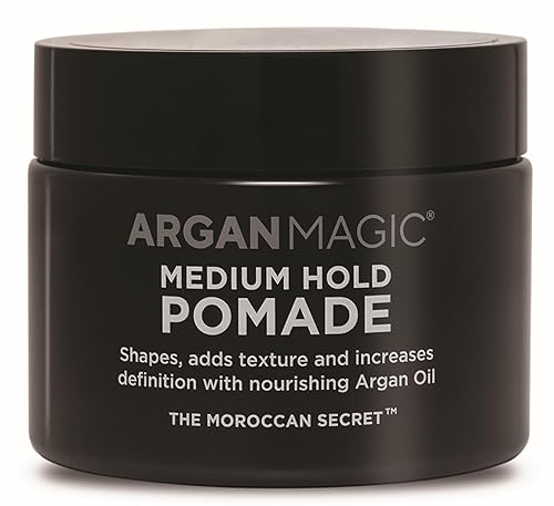 Argan Magic Medium Hold Pomade with Argan Oil | Shapes, Adds Texture, Increases Definition, Paraben Free (8 Oz) Beauty & Personal Care Argan Magic